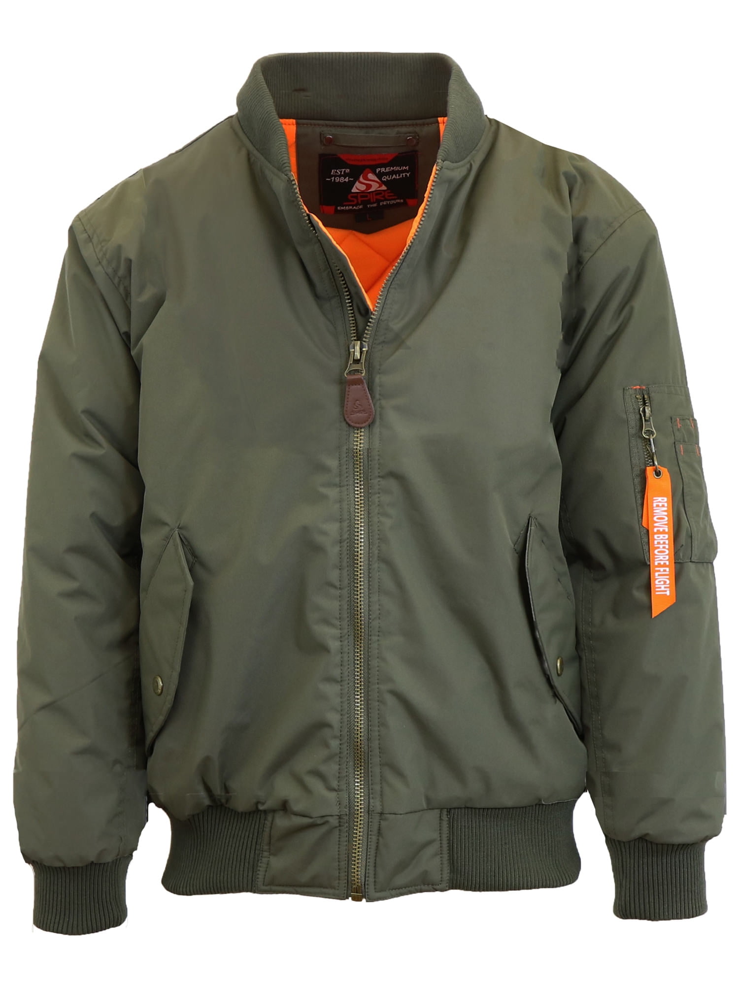 12 Pack Men's Heavyweight Bomber Flight Jacket - Charcoal main image 1