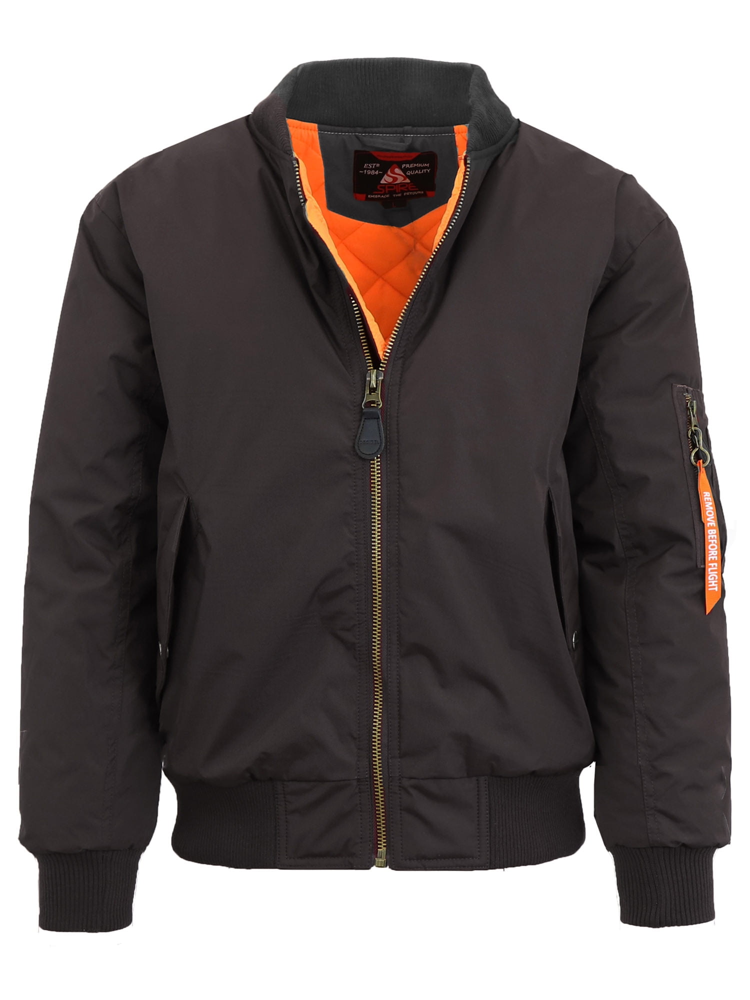 12 Pack Men's Heavyweight Bomber Flight Jacket - Charcoal main image 0