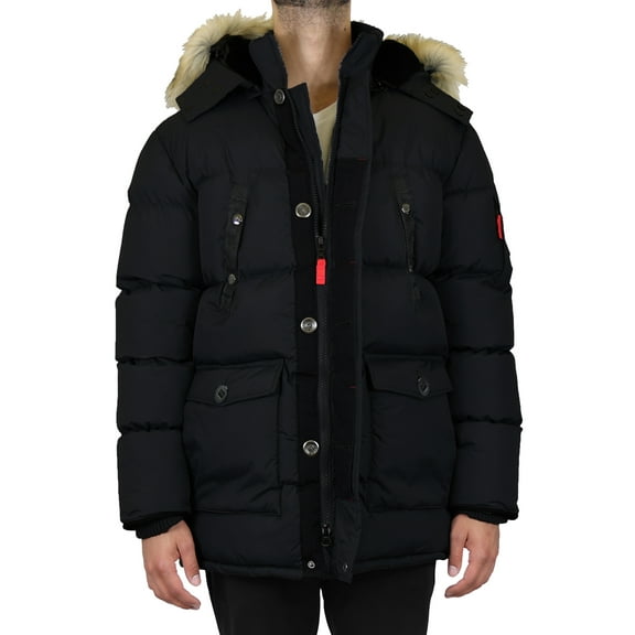 Men's Heavyweight Parka Jacket Coat With Detachable Hood