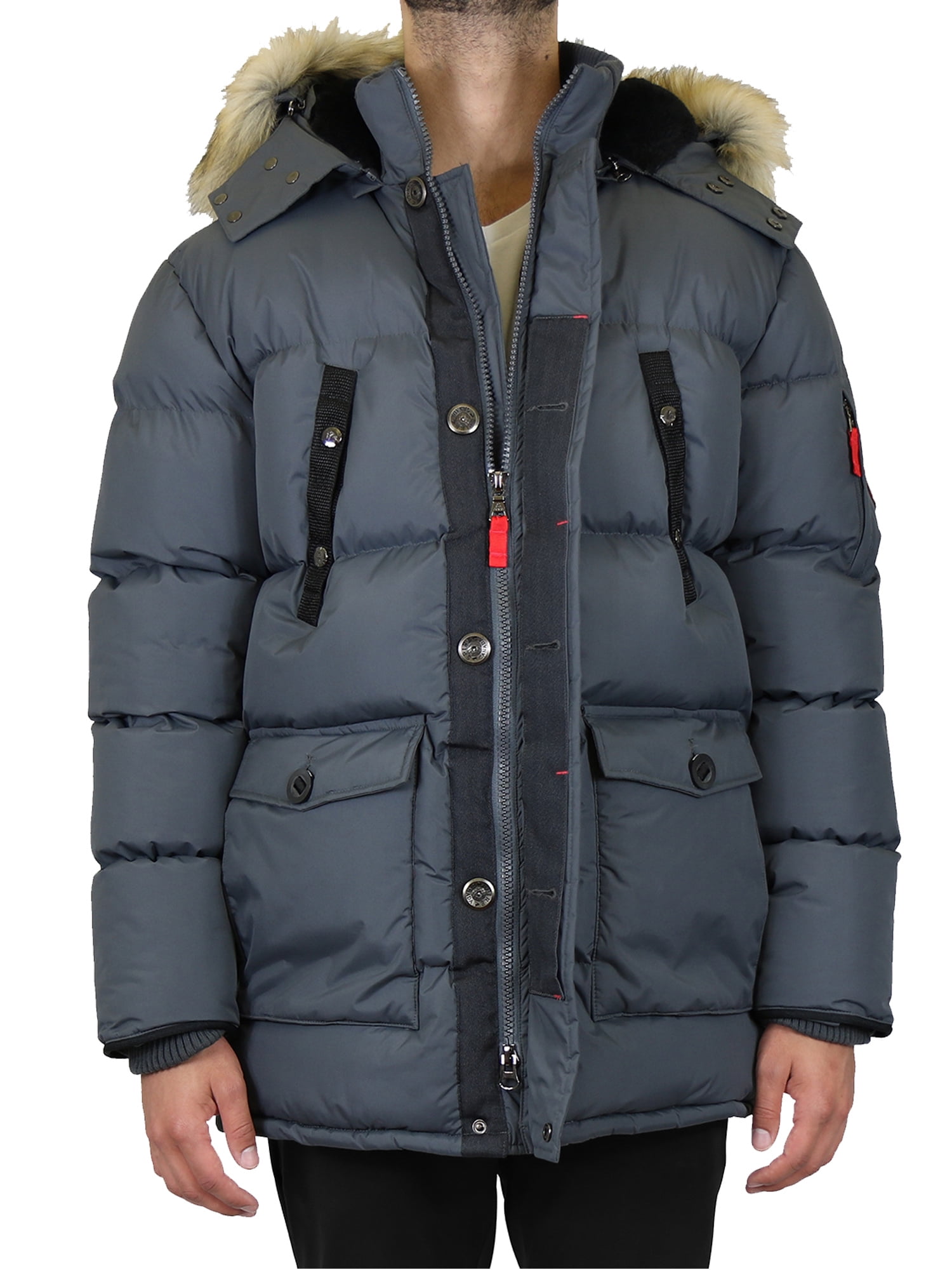 Men's Spring Military Full-Zip Removable Hooded Cotton Mid