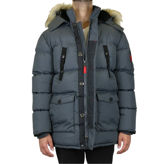 Men's Heavyweight Parka Jacket Coat With Detachable Hood