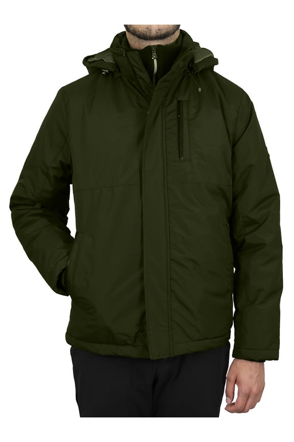 Men's Heavyweight Parka Jacket With Detachable Hood