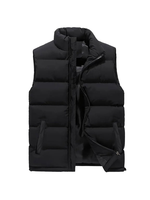 Men's Heavyweight Puffer Bubble Vest Waterproof Breathable Modern Fit Full Zip