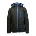 thumbnail image 1 of Men's Heavyweight Puffer Jacket With Contrast Color Trim & Detachable Hood (S-2XL), 1 of 8