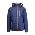 thumbnail image 1 of Men's Heavyweight Puffer Jacket With Contrast Color Trim & Detachable Hood (S-2XL), 1 of 8