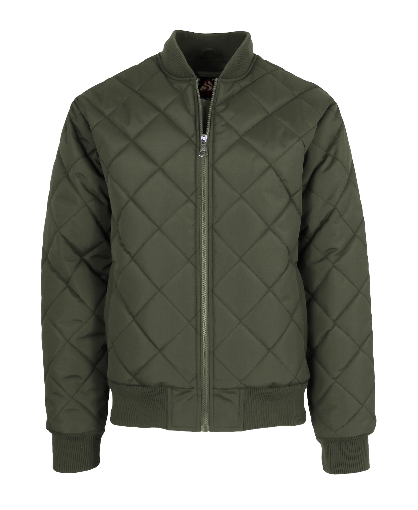 Men s Heavyweight Quilted Bomber Jacket Sizes S 2XL Walmart Business Supplies