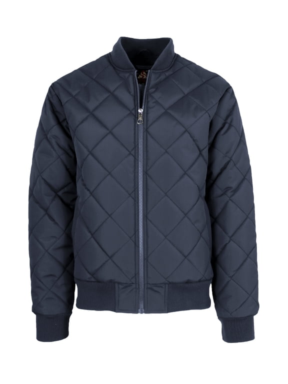 Men's Heavyweight Dimond Quilted Bomber Jacket Varsity Coat