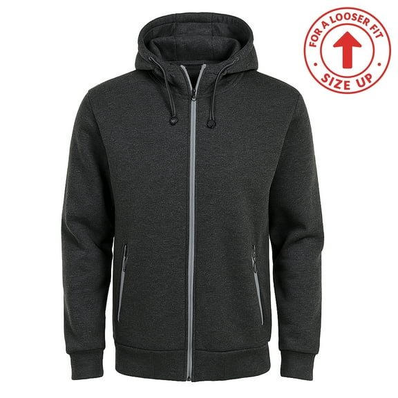Men's Heavyweight Sherpa Fleece-Lined Full Zip Classic Tech Hoodie
