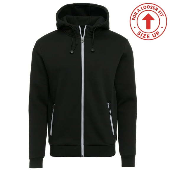Men's Heavyweight Sherpa Fleece-Lined Full Zip Classic Tech Hoodie