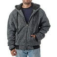 thumbnail image 1 of Men's Heavyweight Sherpa Lined Hoodie - Full Zip Fleece Lining Winter Sweatshirts M-5XL, 1 of 6