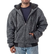 Mens Heavyweight Sherpa Lined Hoodie - Full Zip Fleece Lining Winter Sweatshirts M-5XL