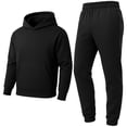 thumbnail image 1 of Men’s Heavyweight Soft Fleece Cotton Blend Pullover Hoodie & Sweatpants Jogging Set (S-2XL), 1 of 5