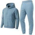 thumbnail image 1 of Men’s Heavyweight Soft Fleece Cotton Blend Pullover Hoodie & Sweatpants Jogging Set (S-2XL), 1 of 5