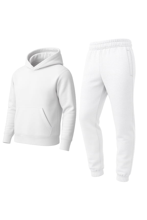 Men’s Heavyweight Soft Fleece Cotton Blend Pullover Hoodie & Sweatpants Jogging Set (S-2XL)