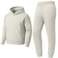 thumbnail image 1 of Men’s Heavyweight Soft Fleece Cotton Blend Pullover Hoodie & Sweatpants Jogging Set (S-2XL), 1 of 5