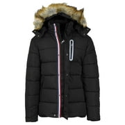 GALAXY BY HARVIC Men's Heavyweight Tech Puffer Jacket With Chest Pocket & Detachable Faux Fur Hood