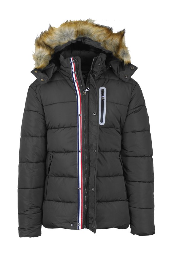 Men's Heavyweight Bomber Parka Zip Jacket With Detachable Hood