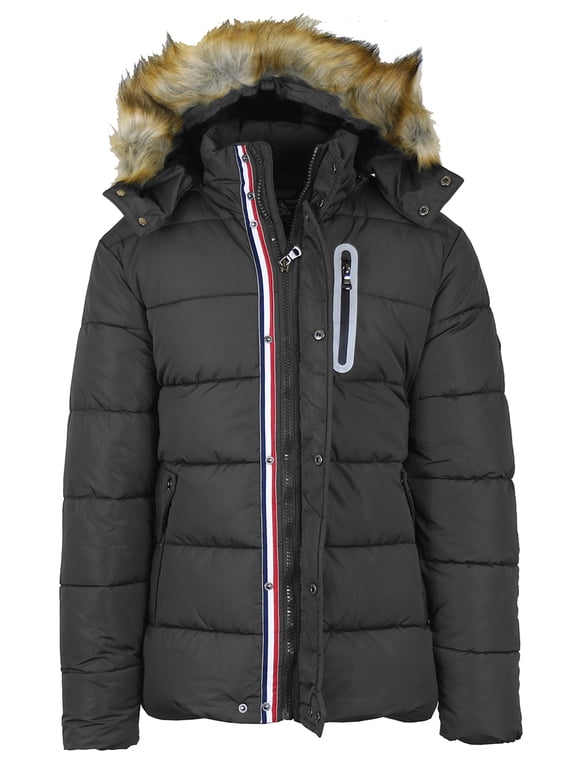 Men's Heavyweight Bomber Parka Zip Jacket With Detachable Hood