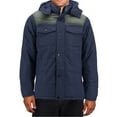thumbnail image 1 of Men's Heavyweight Water And Wind Resistant Removable Hood Insulated Jacket (Navy, 2XL), 1 of 5