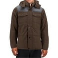 thumbnail image 1 of Men's Heavyweight Water And Wind Resistant Removable Hood Insulated Jacket (Olive, 2XL), 1 of 5