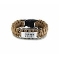 thumbnail image 1 of Men's Hebrew Bracelet YHWH Yeshua Jehovah Names of God Handmade Braided Survival Paracord Cuff Bangle Jewish Bible Lord of Israel for Protection, 9'', Brown, 1 of 6
