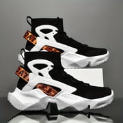 Mens Height-Increasing High-Top Sneakers - Thick-Soled Lift Shoes with & Sole,like Breathable Sock Design, All-Season Lightweight Athletic Footwear for Boys & Adults - Casual/