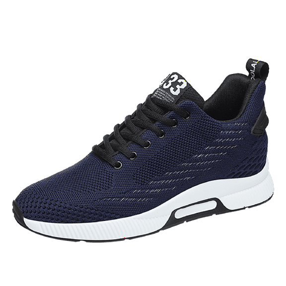 Men's Height Increasing Sneakers Invisible Inner Height Increasing Shoes 1.16 inch Running Shoes Lightweight Breathable Mesh Hidden Heel Sneakers Lace Up Casual Shoes