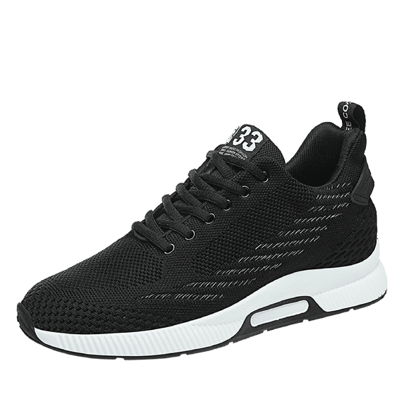 Men's Height Increasing Sneakers Invisible Inner Height Increasing Shoes 1.7 inch Running Shoes Lightweight Breathable Mesh Hidden Heel Sneakers Lace Up Casual Shoes
