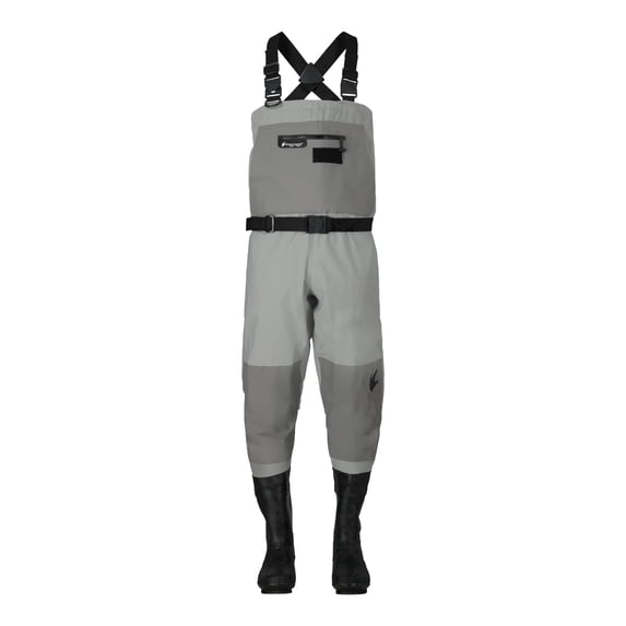 Frogg Toggs Hellbender PRO Bootfoot Chest Waders for Men with Felt Sole for Fishing, Gray, Size 12