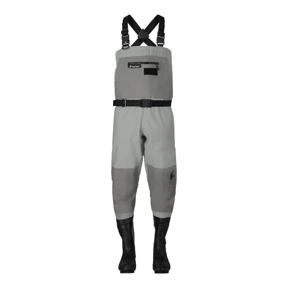 Frogg Toggs Hellbender PRO Bootfoot Chest Waders for Men with Felt Sole for Fishing, Gray, Size 13