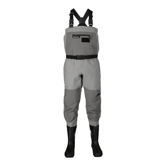 Frogg Toggs Hellbender PRO Chest Waders for Men with 4-Ply Nylon Upper & Bootfoot Lug Sole, Gray, Size 11 Husky