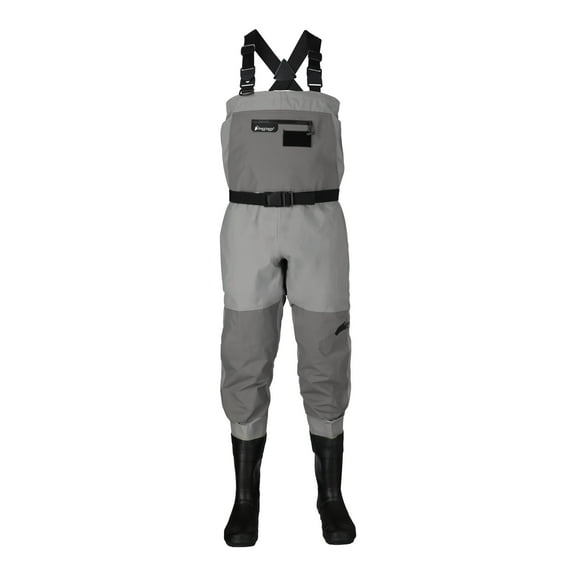 Frogg Toggs Men's Hellbender PRO Bootfoot Lug Sole Chest Wader | Gray | Size 12