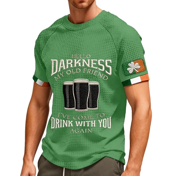 Men's Hello Darkness My Old Friend Crew Neck Short Sleeve Graphic T Shirt