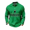 thumbnail image 1 of Men's Hello Darkness My Old Friend Long Sleeve Polo Shirt Casual Streetwear Top, 1 of 3