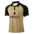 thumbnail image 1 of Men's Hello Darkness My Old Friend T-Shirt Short Sleeve Button Down Shirts Lucky St. Patrick's Day Irish Drinking Polo Shirt Ireland Golf Shirts,Khaki 2XL, 1 of 5