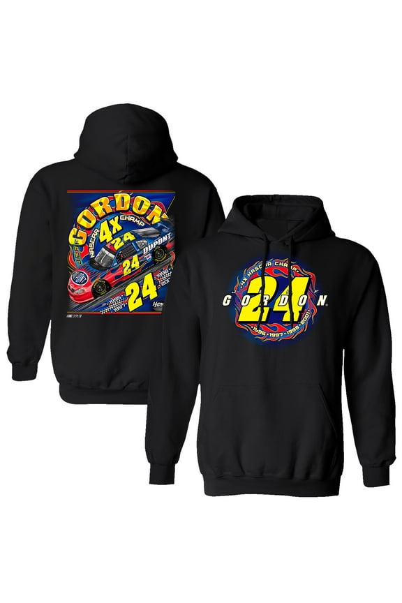 Men's Hendrick Motorsports Team Collection Black Jeff Gordon Four-Time NASCAR Champion Pullover Hoodie