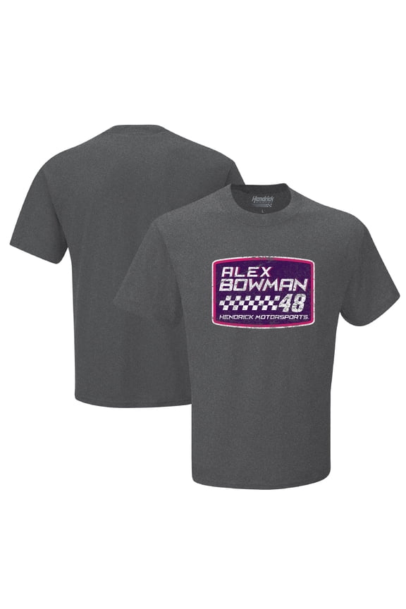 Men's Hendrick Motorsports Team Collection Heather Charcoal Alex Bowman Ally Vintage T-Shirt