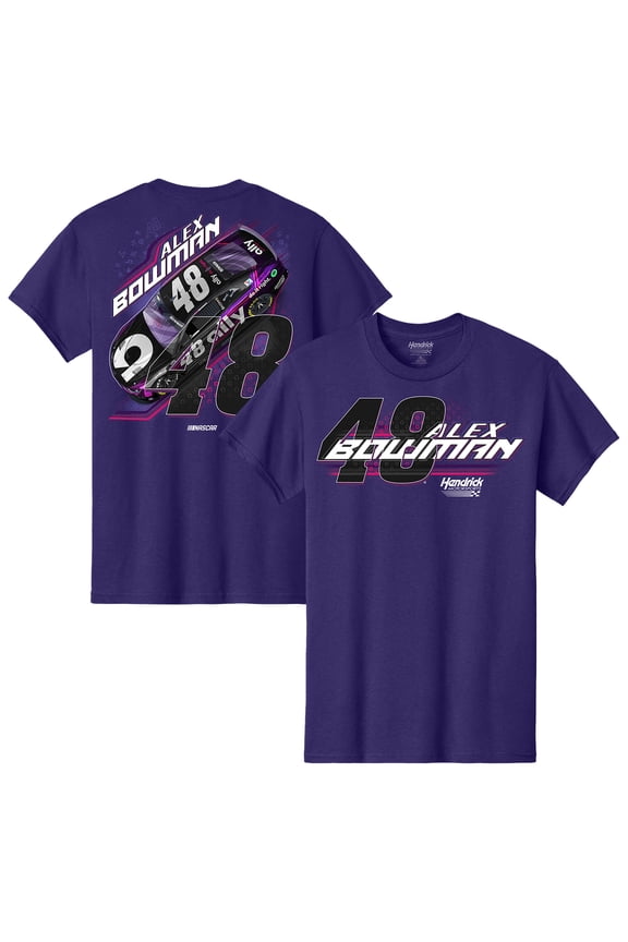 Men's Hendrick Motorsports Team Collection Purple Alex Bowman Car T-Shirt
