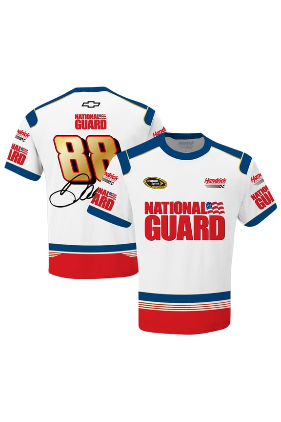 Men's Hendrick Motorsports Team Collection White Dale Earnhardt Jr. National Guard Legend Uniform T-Shirt