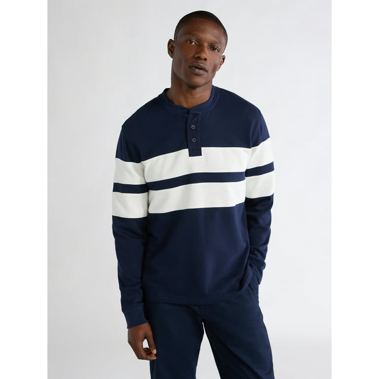 Henley sweatshirt men's clothing hotsell