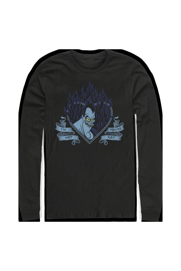 Men's Hercules Hades I'm Hot You're Not Long Sleeve Shirt Black Large