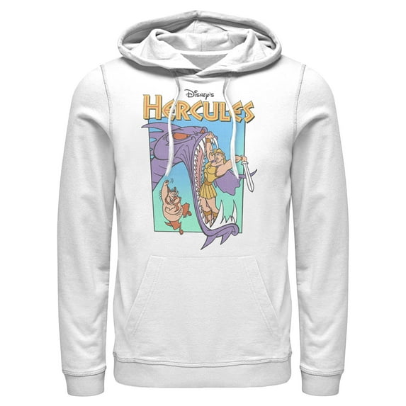 Men's Hercules Hydra Monster Pull Over Hoodie White 2X Large