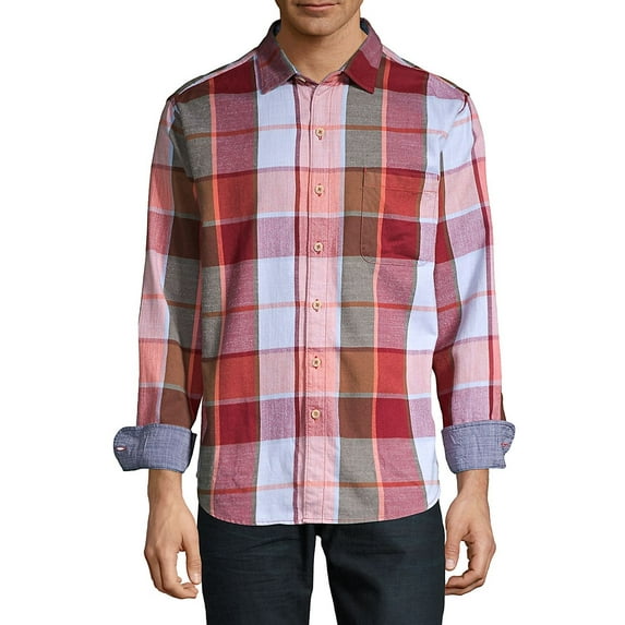 Men's Heredia Yarn-Dyed Plaid Shirt-PR-XL