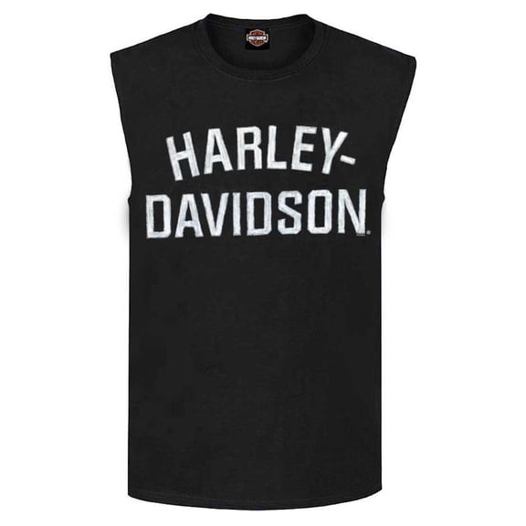 Men's Heritage H-D Script Muscle Shirt Tank Top, Black 30296631, Harley Davidson