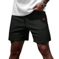 thumbnail image 1 of Men's Herringbone Textured Shorts with Drawstring Waist and Pockets Summer Causal Shorts, 2XL, 1 of 7