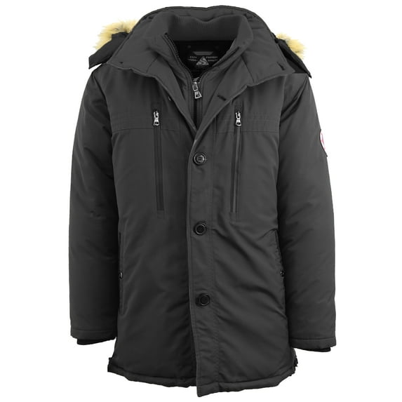 Men's Hevayweight Double Layer Hooded Long Parka Jacket