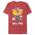 thumbnail image 1 of Men's Hey Arnold! Making Girls Swoon Since 1996 Graphic Tee Red Heather 2X Large, 1 of 5