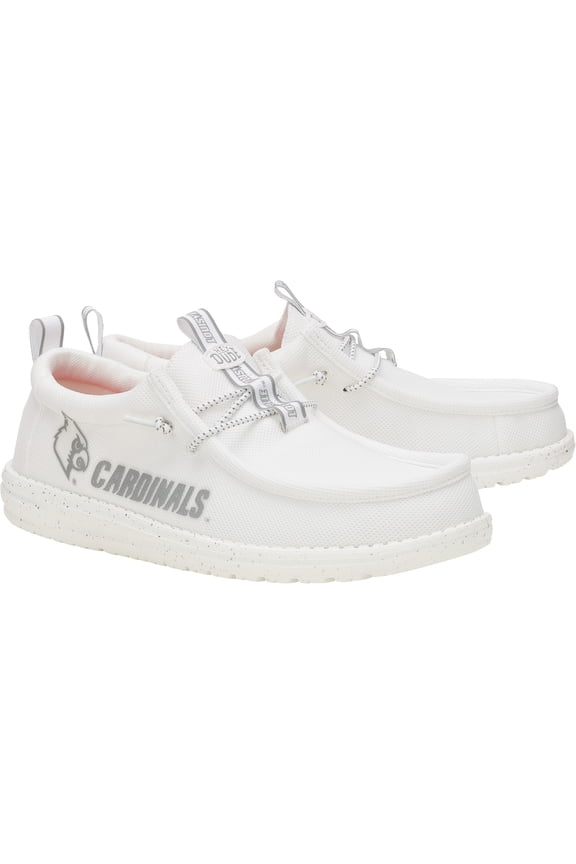 Men's Hey Dude White Louisville Cardinals Wally Casual Shoes