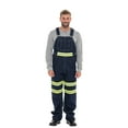 thumbnail image 1 of Men's Hi-Vis Bib Overall Men Enhanced Visibility Denim Dungaree PANTS Green Dark Blue 32-34, 1 of 6