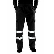 Mens Hi Vis Trousers High Visibility Combat Trousers Multi Pocket Cargo Work Pants Workwear Reflective Tape Trousers Hi Vis High Visibility Two Tone Jogging Bottoms Training Trousers Joggers